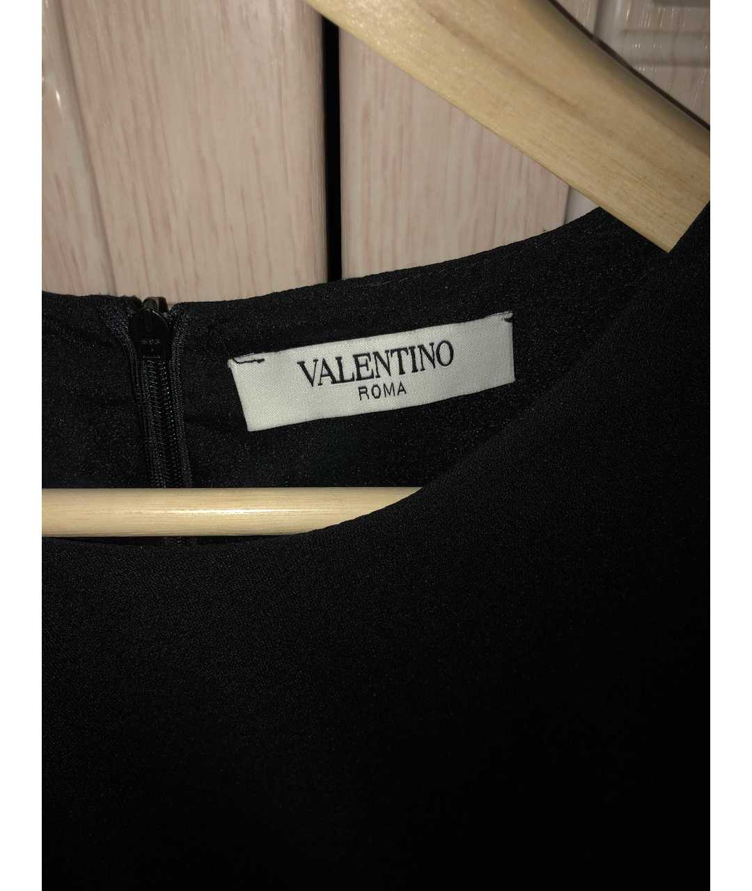 VALENTINO Черное хлопковое коктейльное платье, фото 3