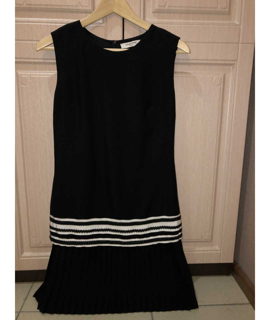 VALENTINO Черное хлопковое коктейльное платье, фото 4