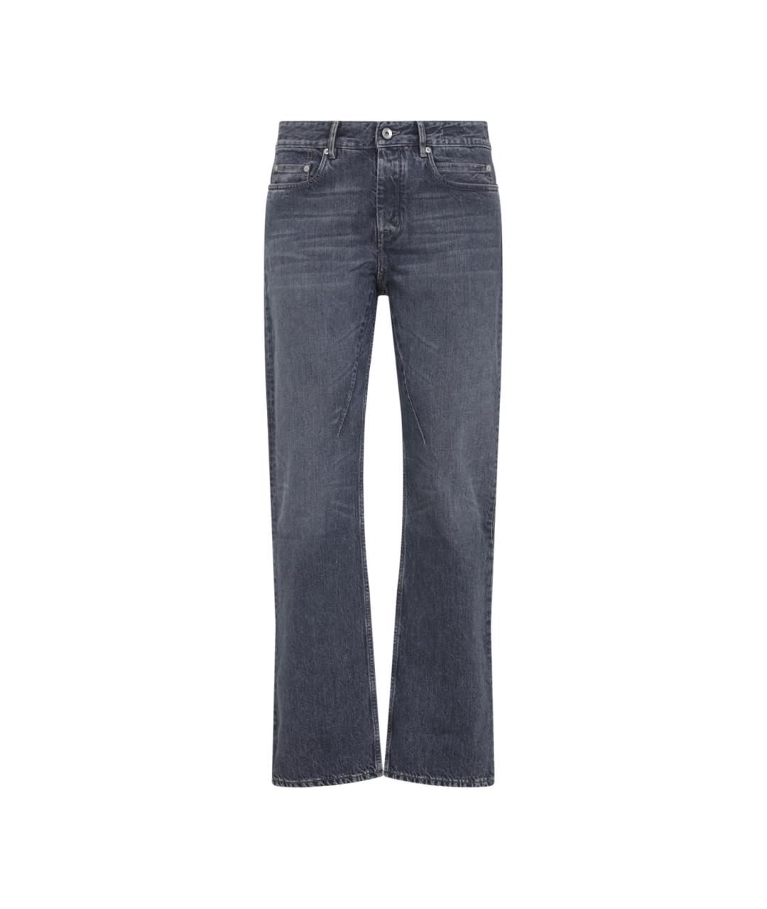 RICK OWENS DRKSHDW Антрацитовые хлопковые прямые джинсы, фото 1