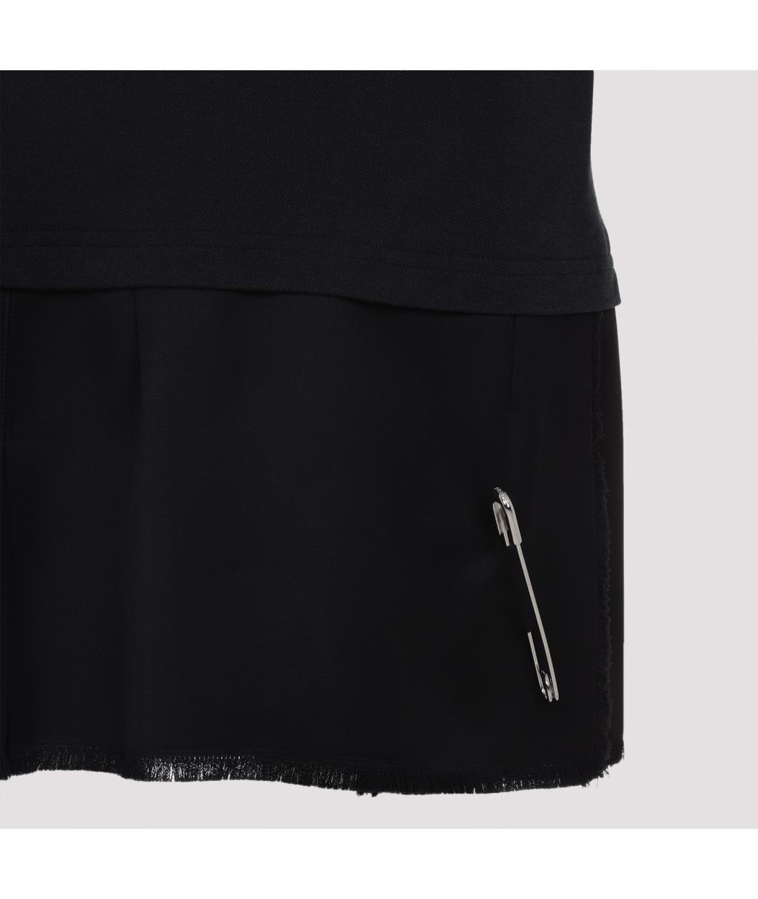 BALENCIAGA Черное хлопковое повседневное платье, фото 4