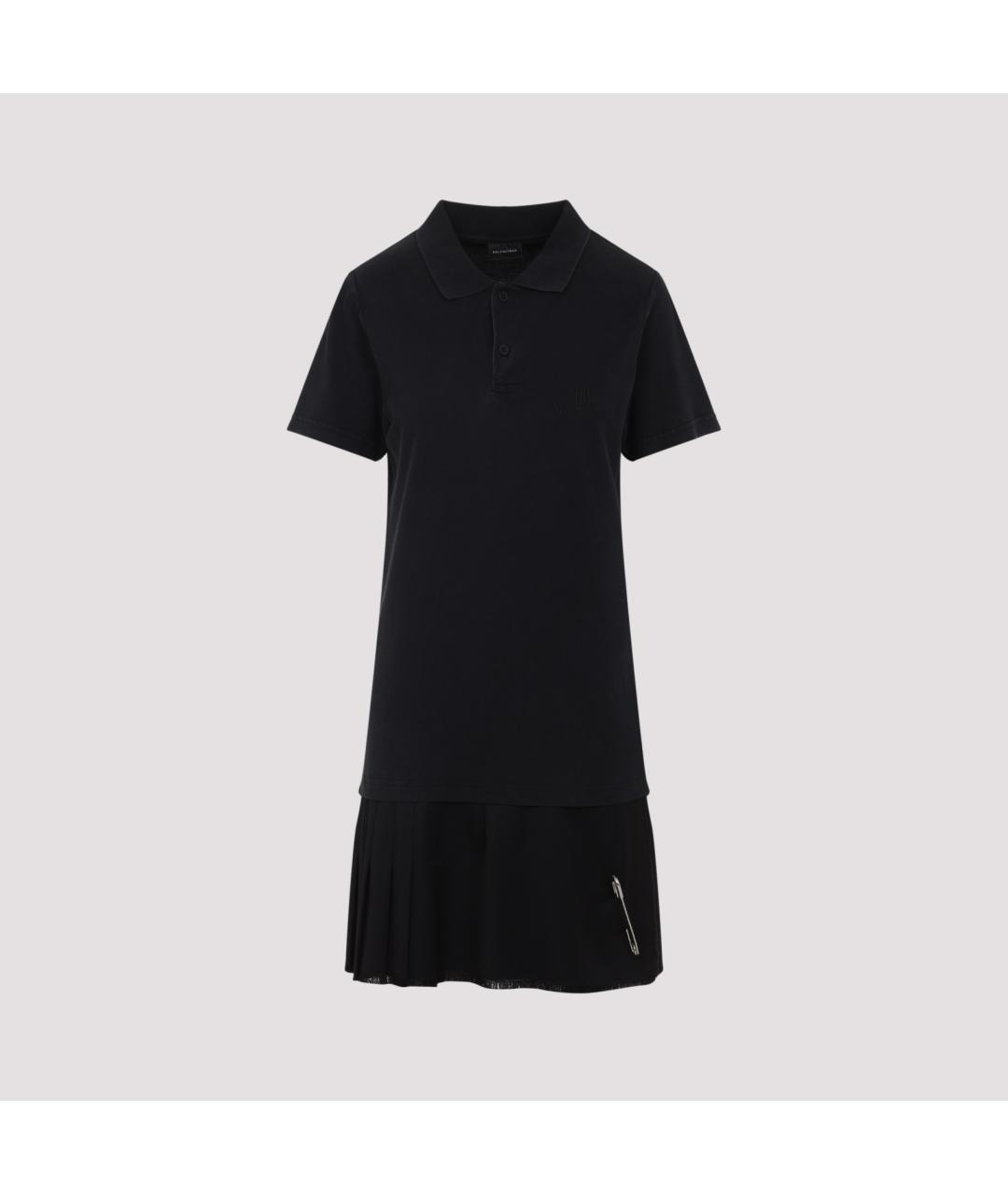 BALENCIAGA Черное хлопковое повседневное платье, фото 2