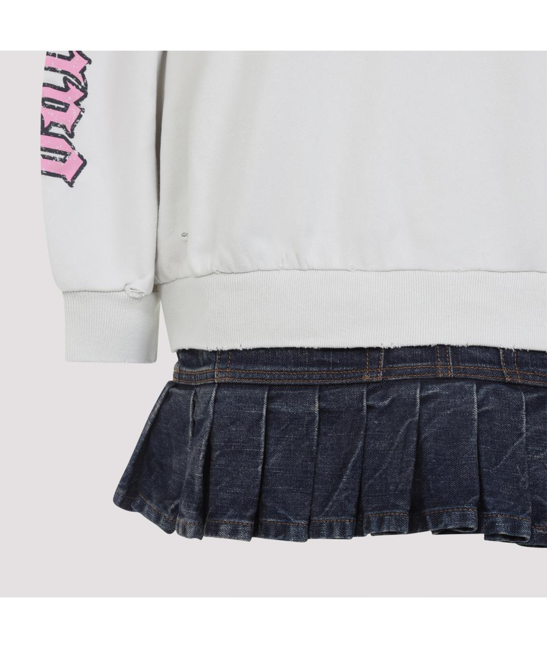 BALENCIAGA Белое хлопковое повседневное платье, фото 4