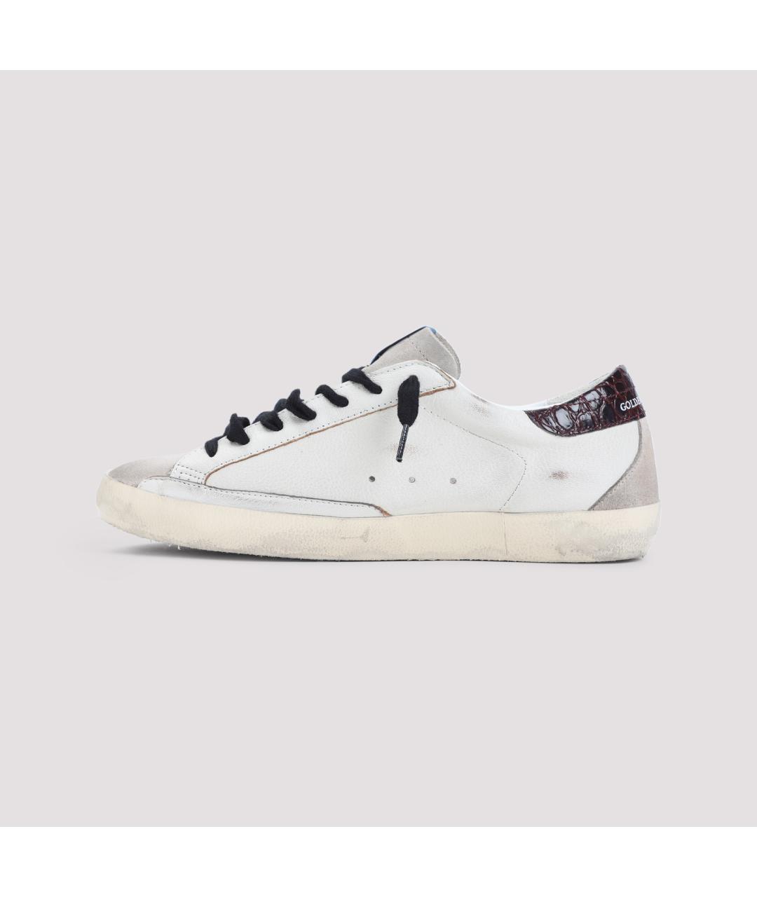 GOLDEN GOOSE DELUXE BRAND Белые кожаные низкие кроссовки / кеды, фото 3