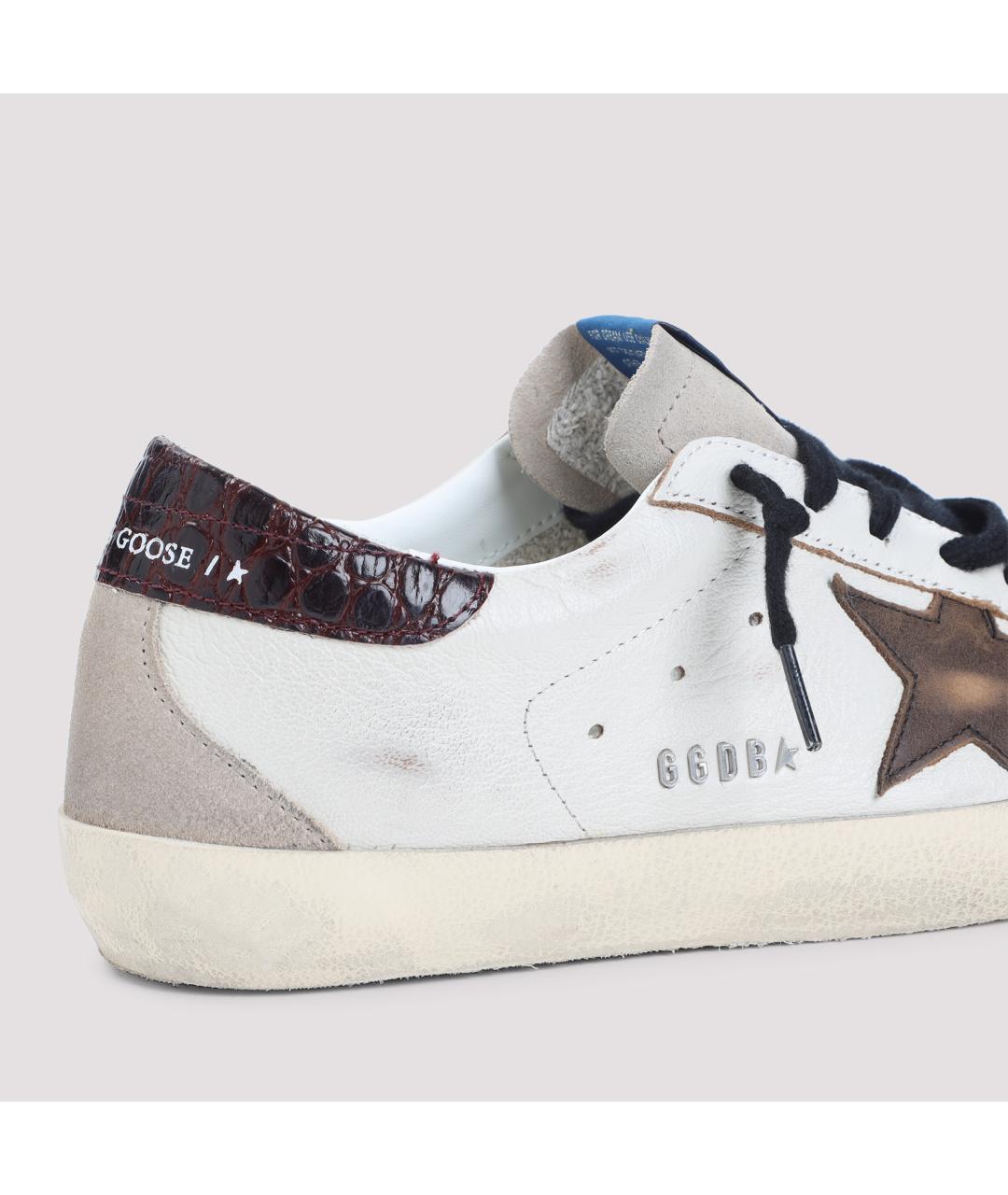 GOLDEN GOOSE DELUXE BRAND Белые кожаные низкие кроссовки / кеды, фото 5