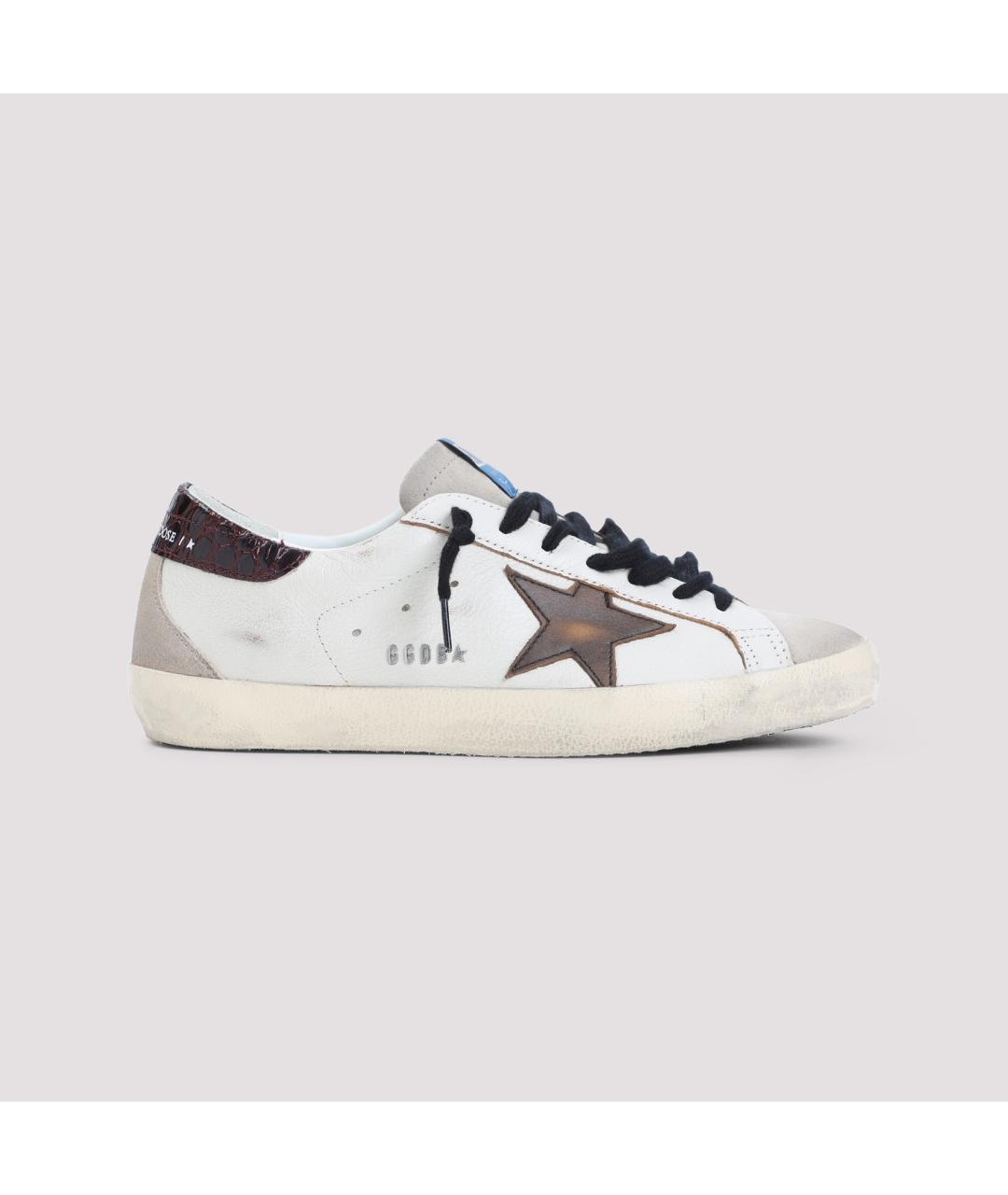 GOLDEN GOOSE DELUXE BRAND Белые кожаные низкие кроссовки / кеды, фото 2