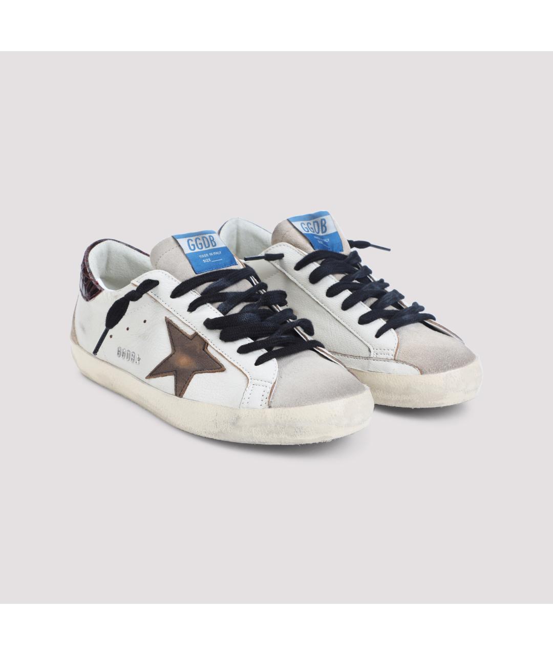 GOLDEN GOOSE DELUXE BRAND Белые кожаные низкие кроссовки / кеды, фото 4