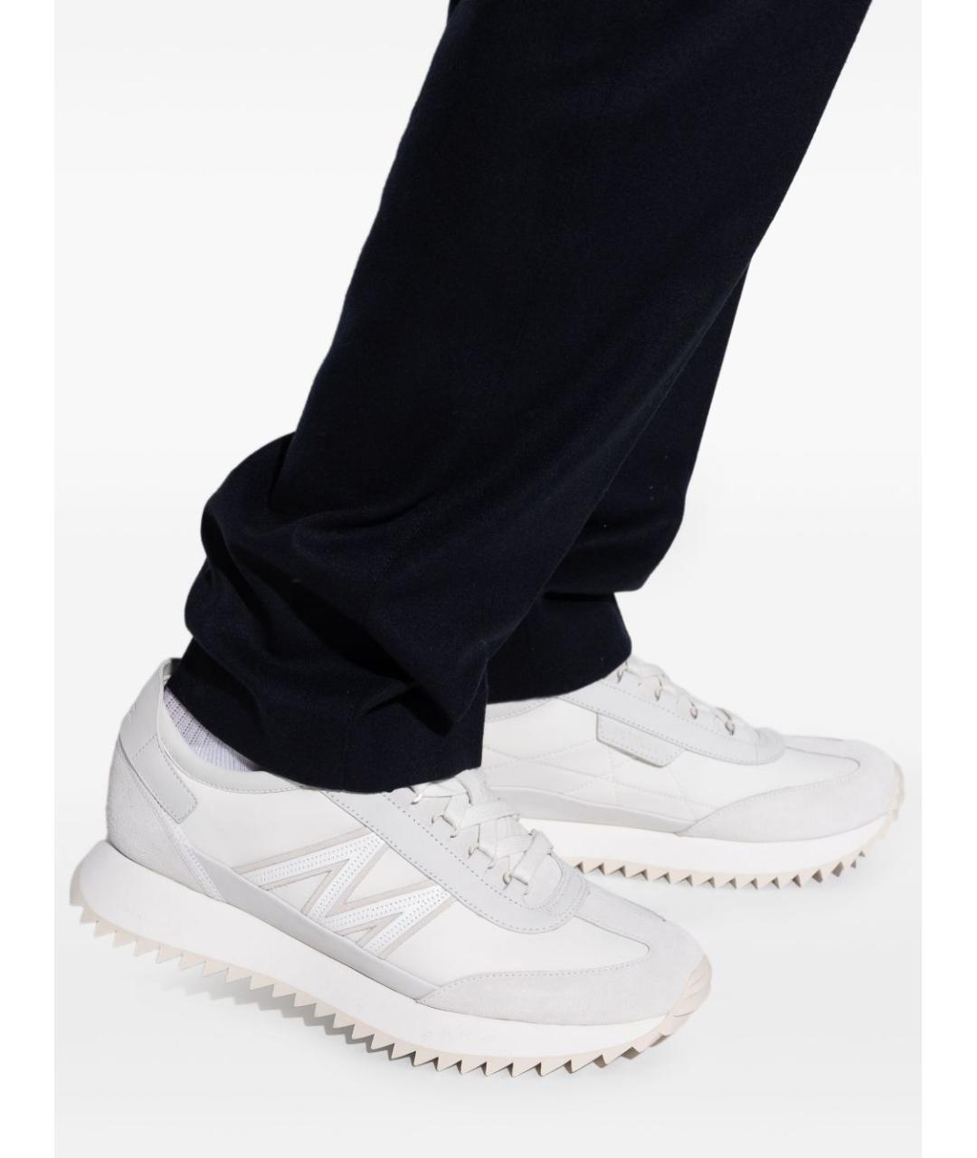 MONCLER Белые низкие кроссовки / кеды, фото 4