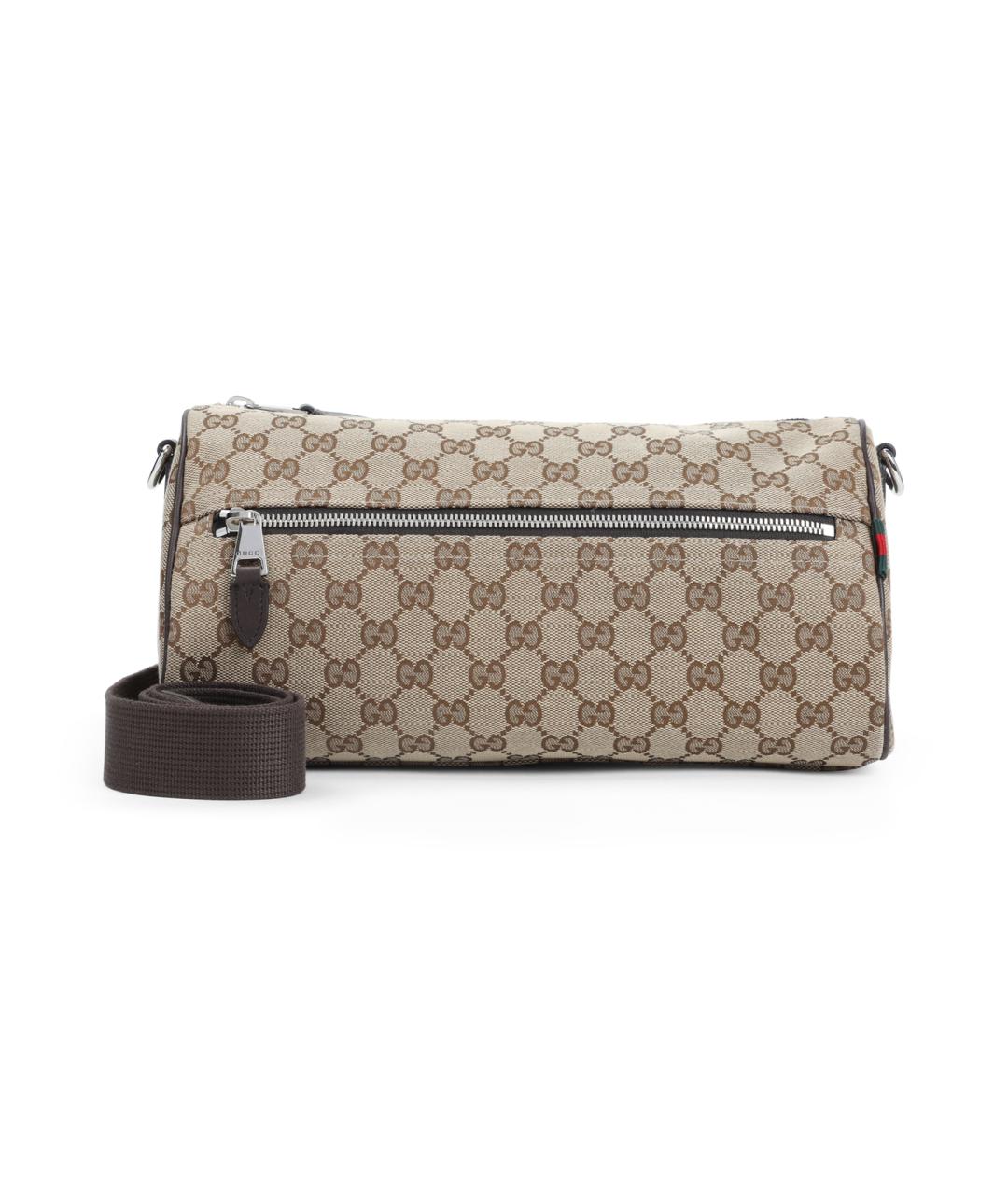 GUCCI Бежевая тканевая сумка на плечо, фото 1