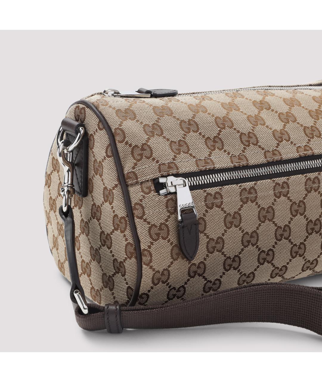 GUCCI Бежевая тканевая сумка на плечо, фото 4