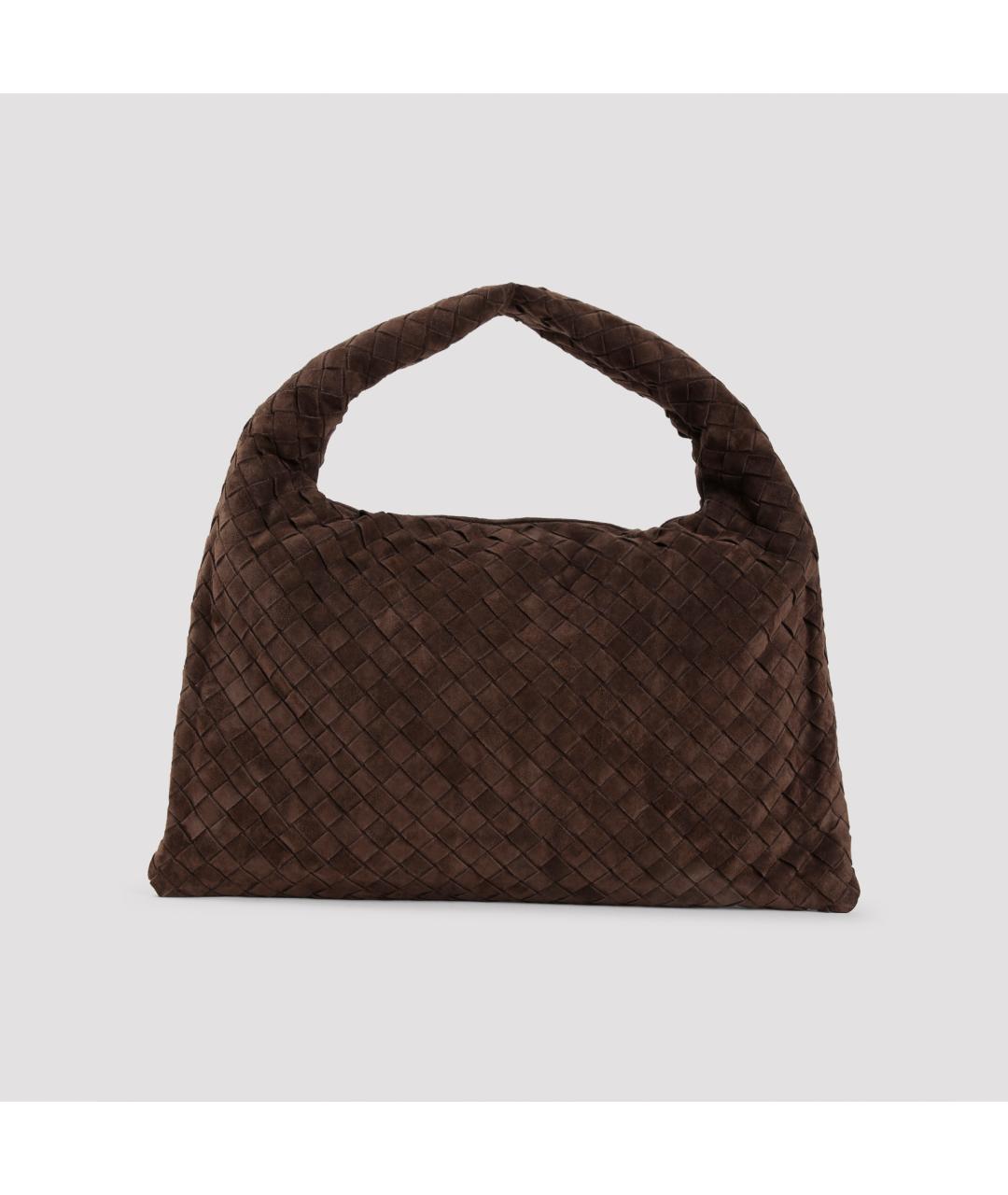 BOTTEGA VENETA Коричневая замшевая сумка через плечо, фото 3