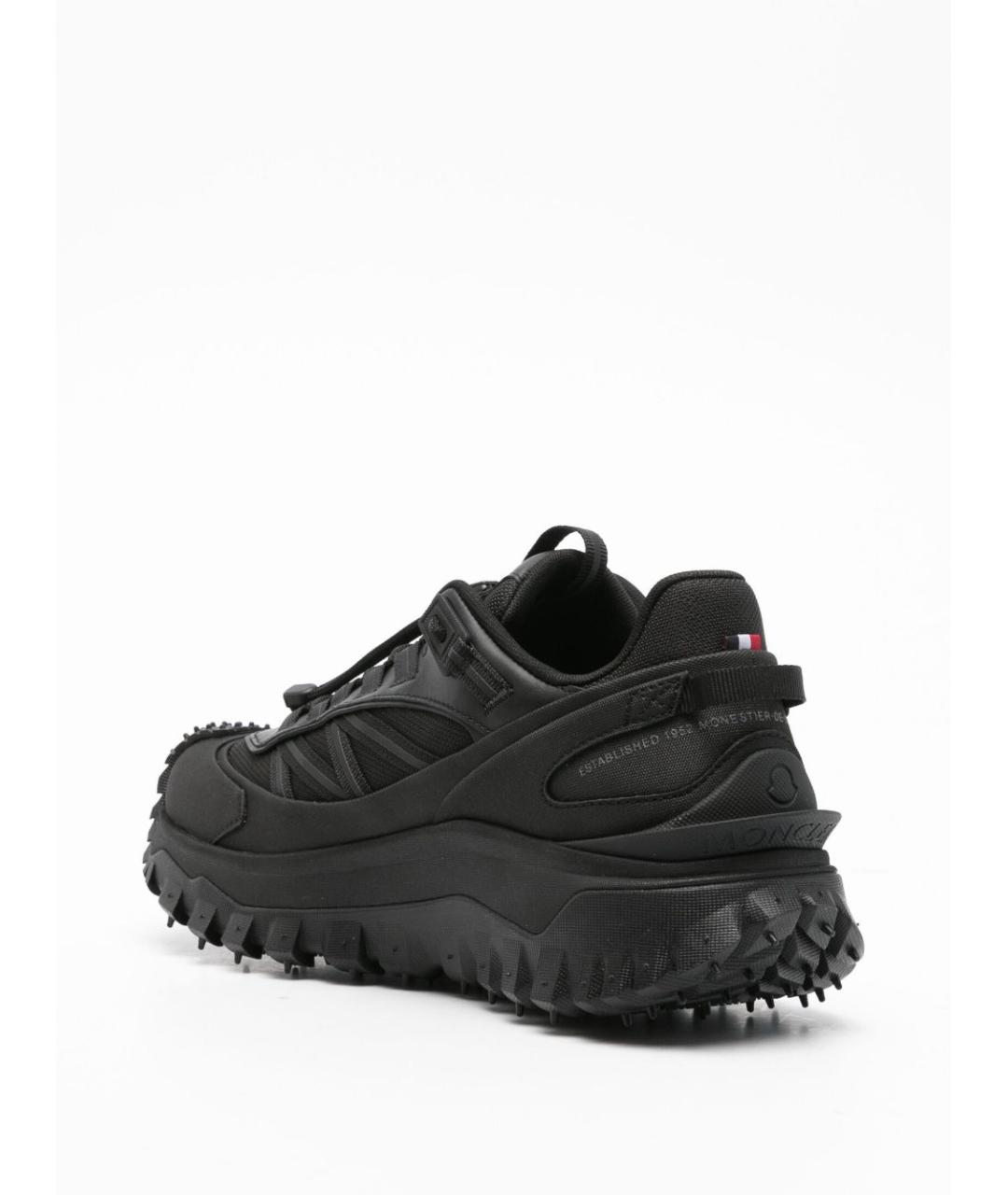 MONCLER Черные синтетические низкие кроссовки / кеды, фото 2
