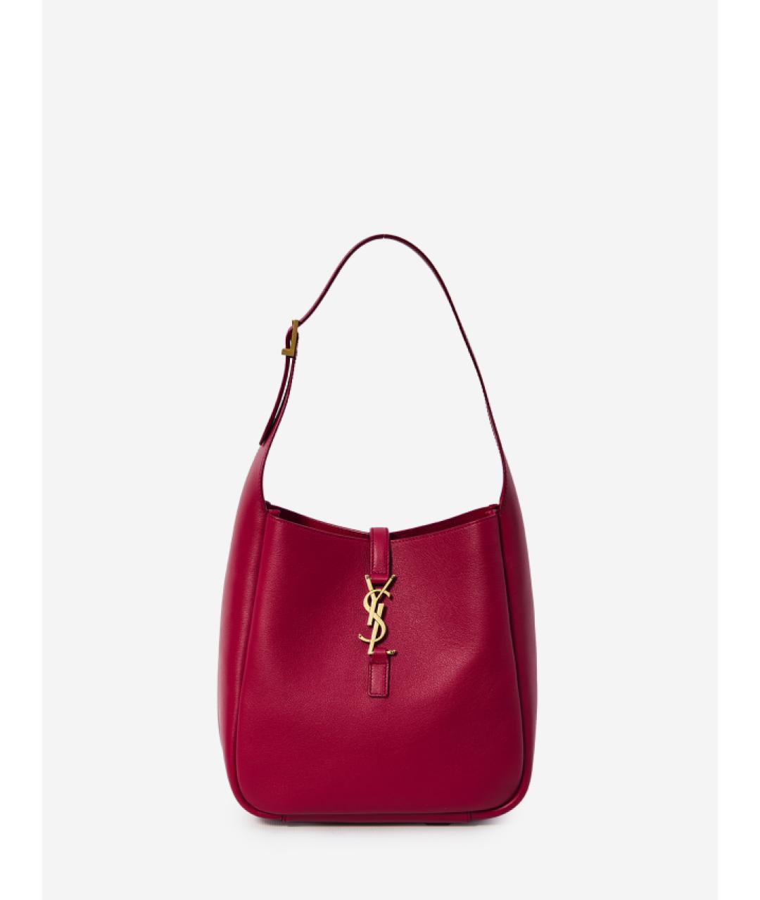SAINT LAURENT Розовая кожаная сумка тоут, фото 5