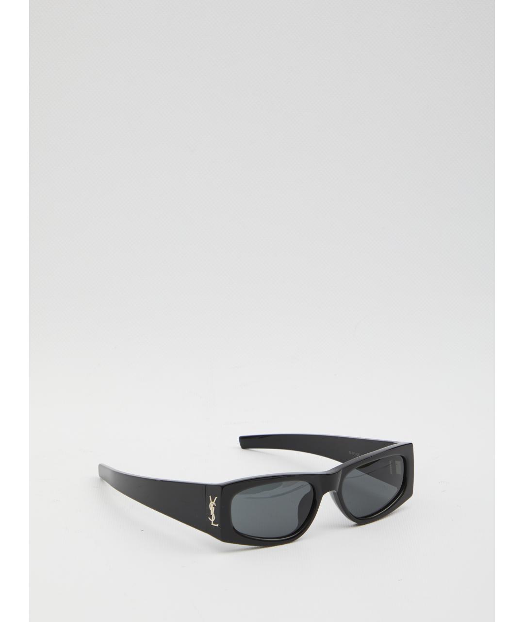 SAINT LAURENT Черные пластиковые солнцезащитные очки, фото 3
