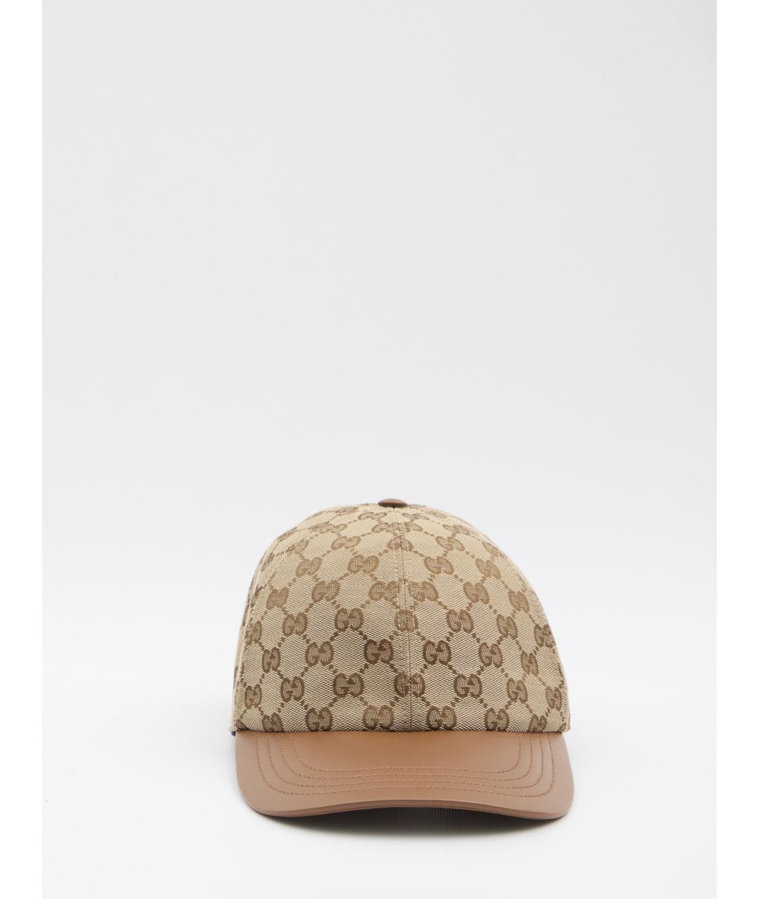 GUCCI Бежевая синтетическая кепка, фото 3