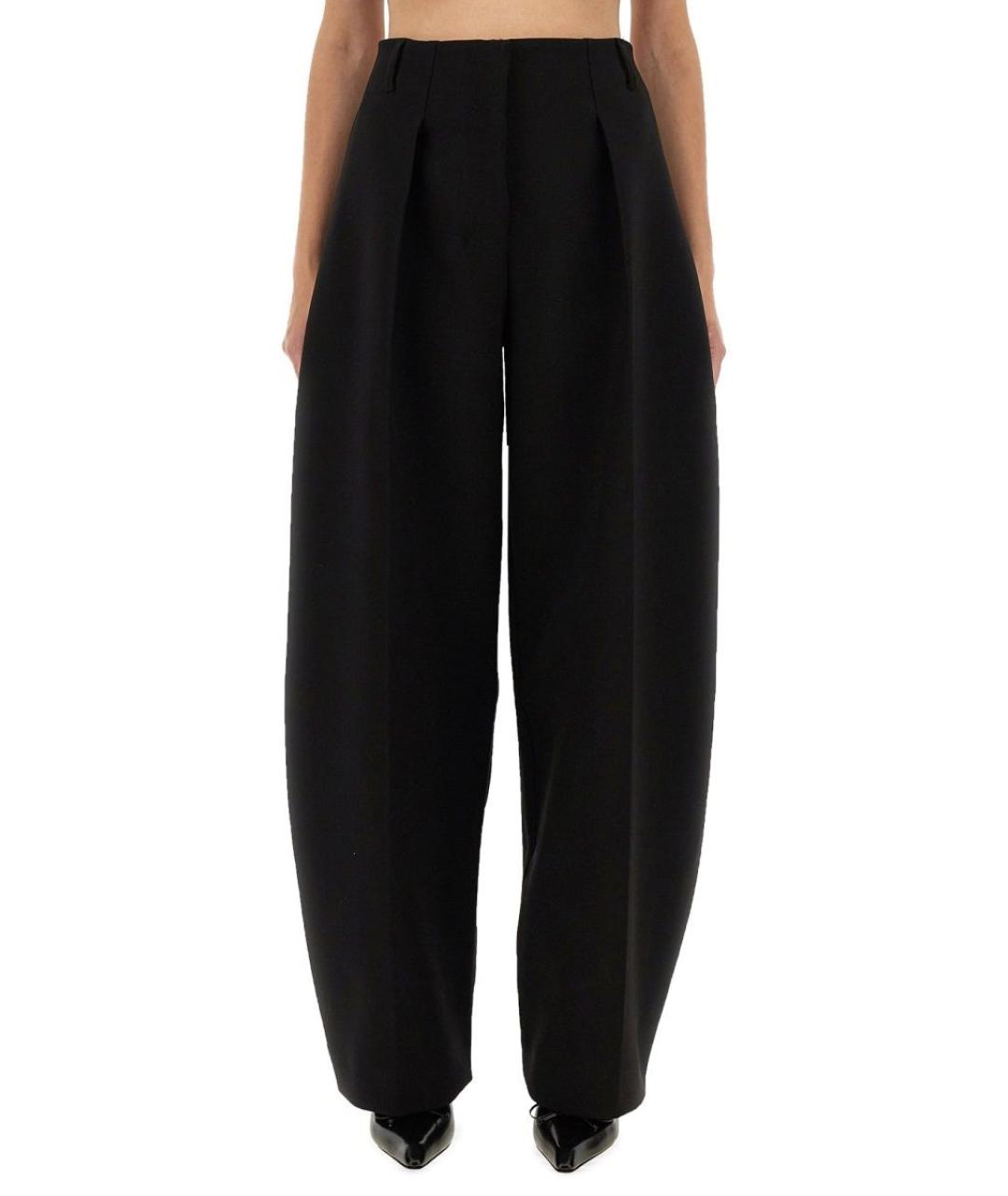 JACQUEMUS Черные полиамидовые прямые брюки, фото 5