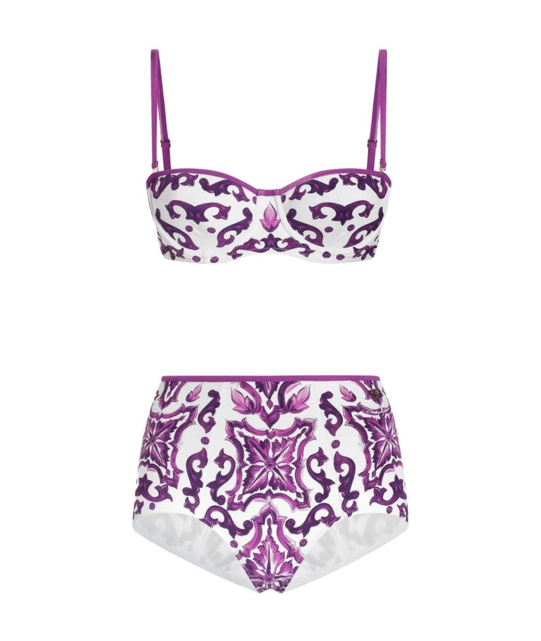 DOLCE&GABBANA Фиолетовый купальник, фото 1