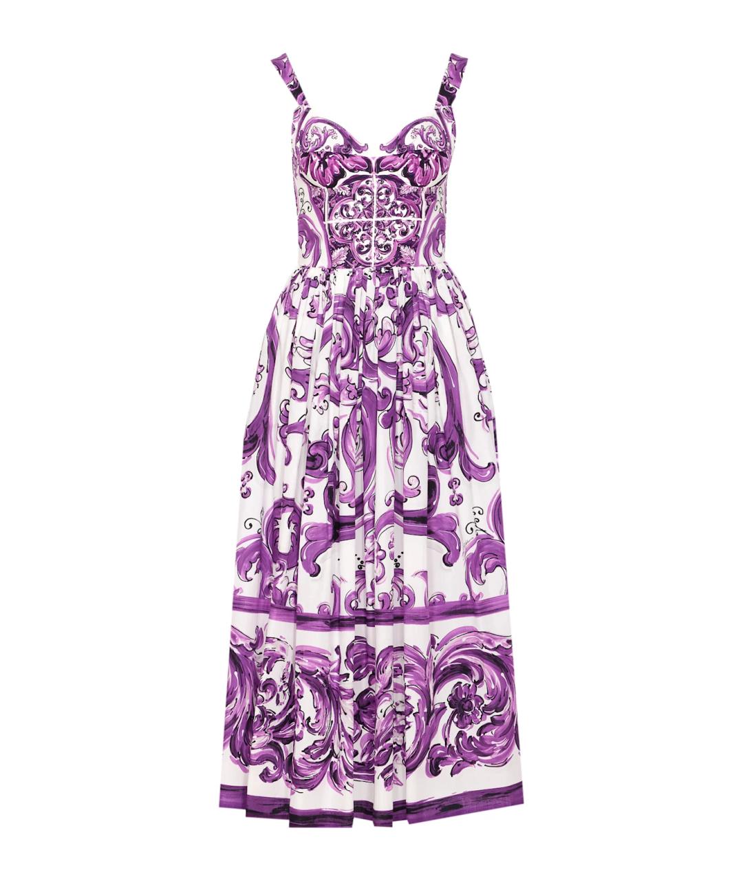 DOLCE&GABBANA Мульти хлопковое повседневное платье, фото 1