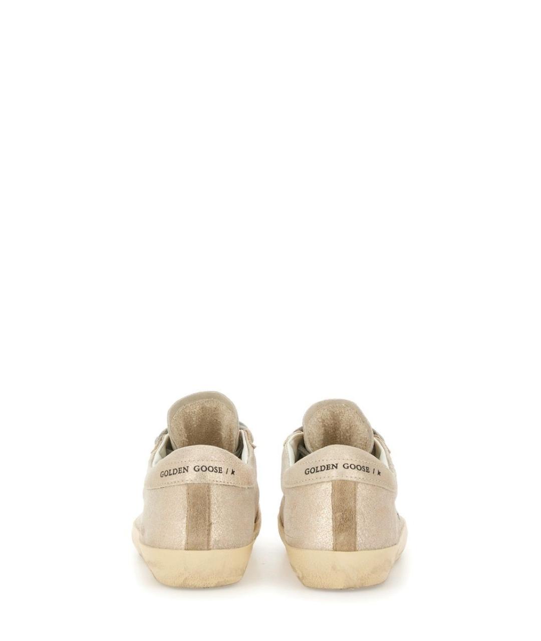 GOLDEN GOOSE DELUXE BRAND Бежевые кожаные кеды, фото 3