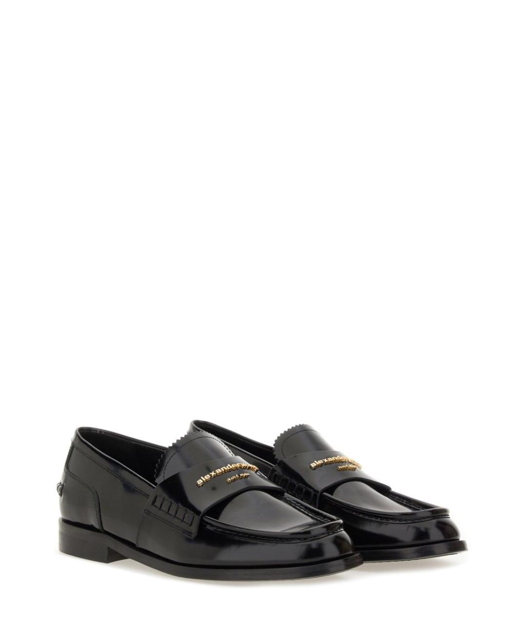 ALEXANDER WANG Черные кожаные лоферы, фото 3