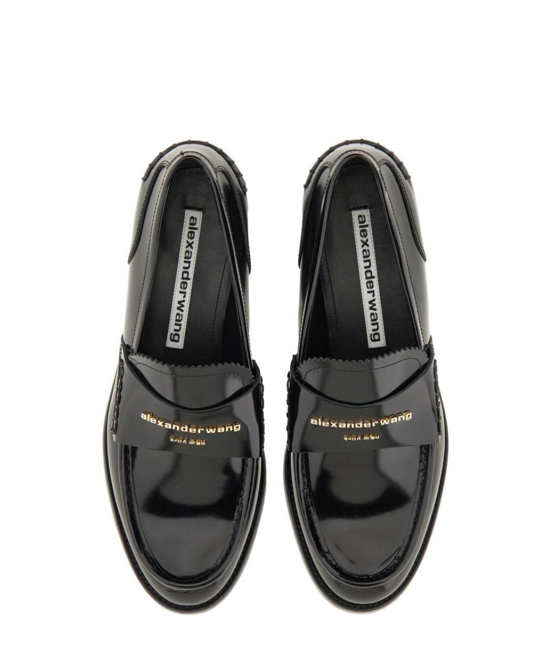 ALEXANDER WANG Черные кожаные лоферы, фото 2