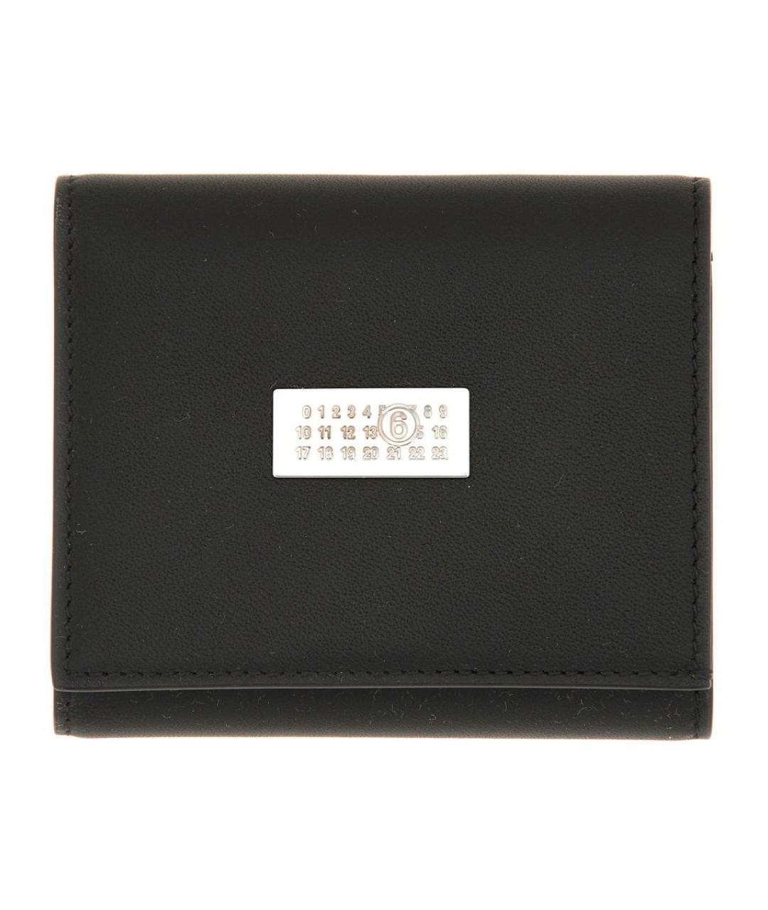 MM6 MAISON MARGIELA Черный кожаный кошелек, фото 1