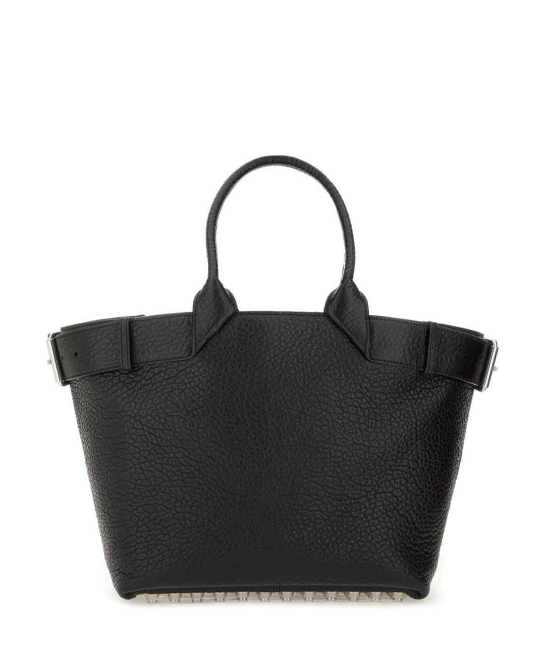 ALEXANDER WANG Черная кожаная сумка с короткими ручками, фото 2