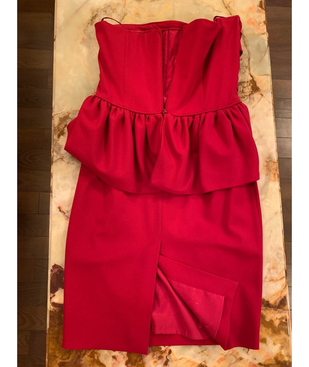DSQUARED2 Красное шерстяное коктейльное платье, фото 5