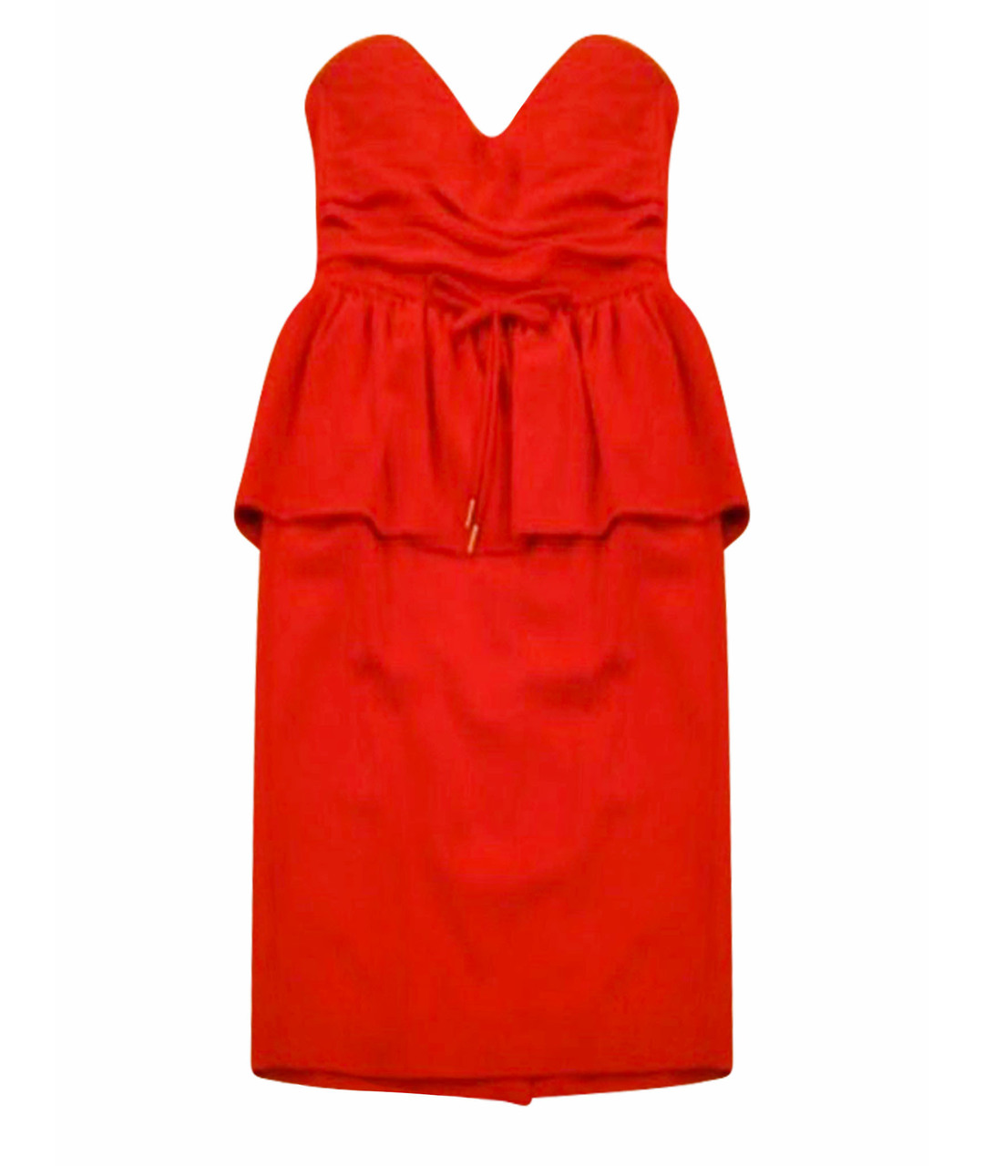 DSQUARED2 Красное шерстяное коктейльное платье, фото 1