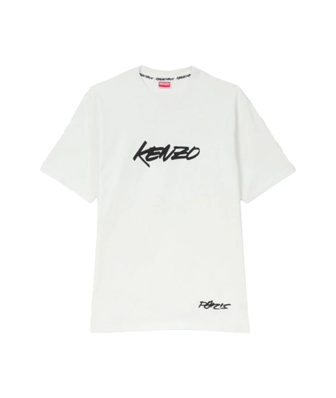 KENZO Белая хлопковая футболка, фото 1