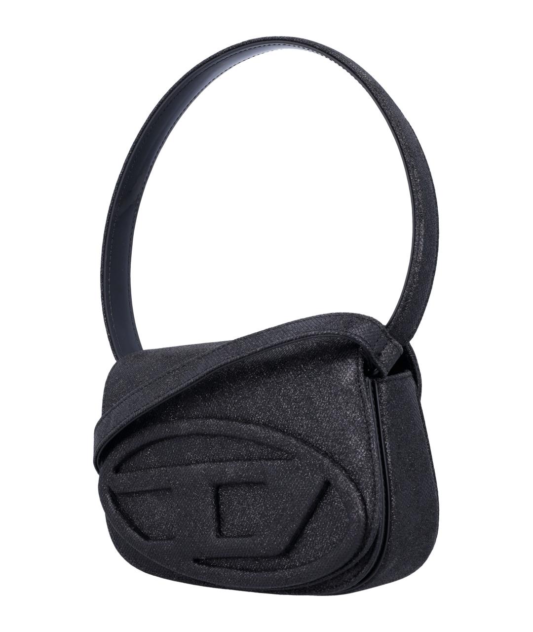 DIESEL Черная кожаная сумка через плечо, фото 3