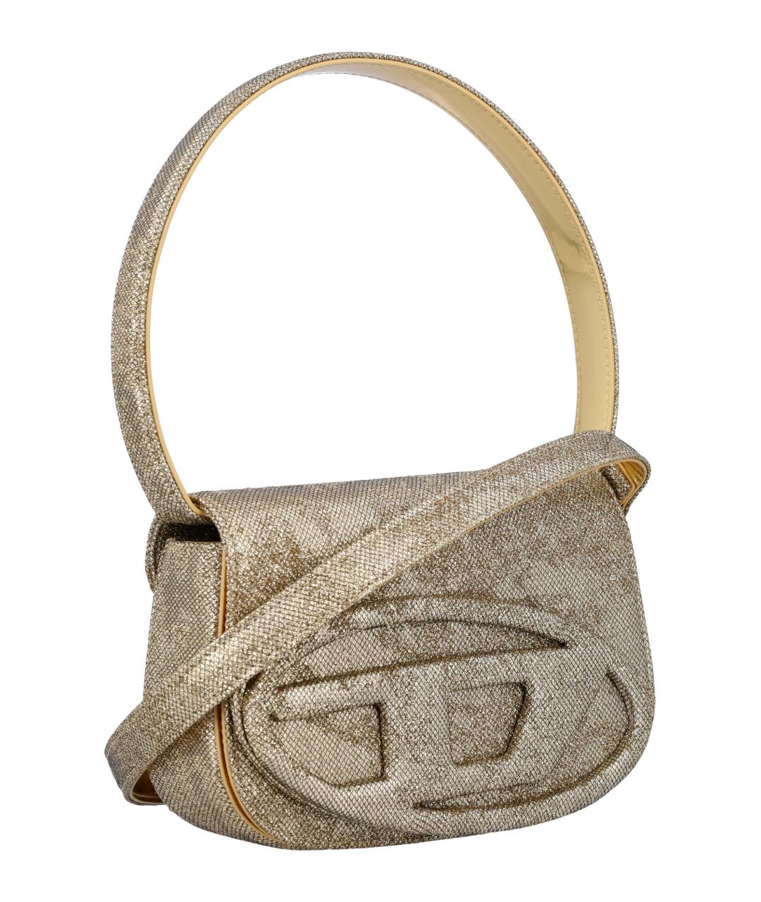 DIESEL Золотая сумка с короткими ручками, фото 2