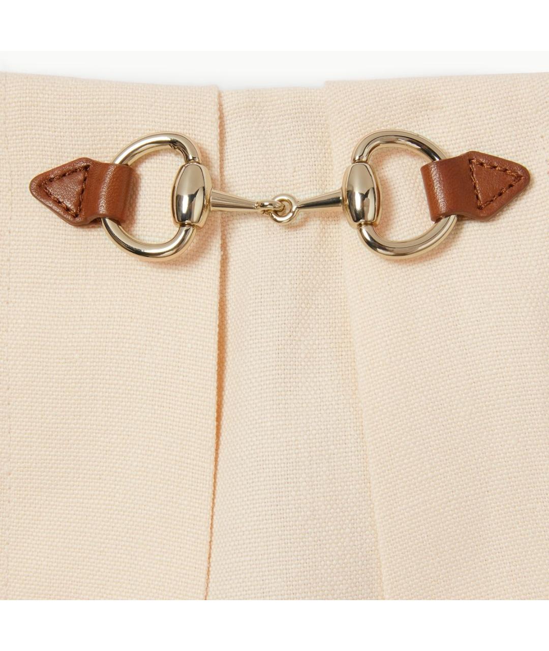 GUCCI Бежевая шерстяная юбка мини, фото 5
