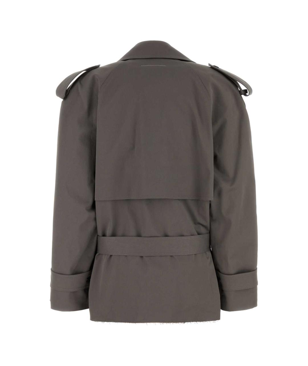 MM6 MAISON MARGIELA Антрацитовое хлопковое пальто, фото 2