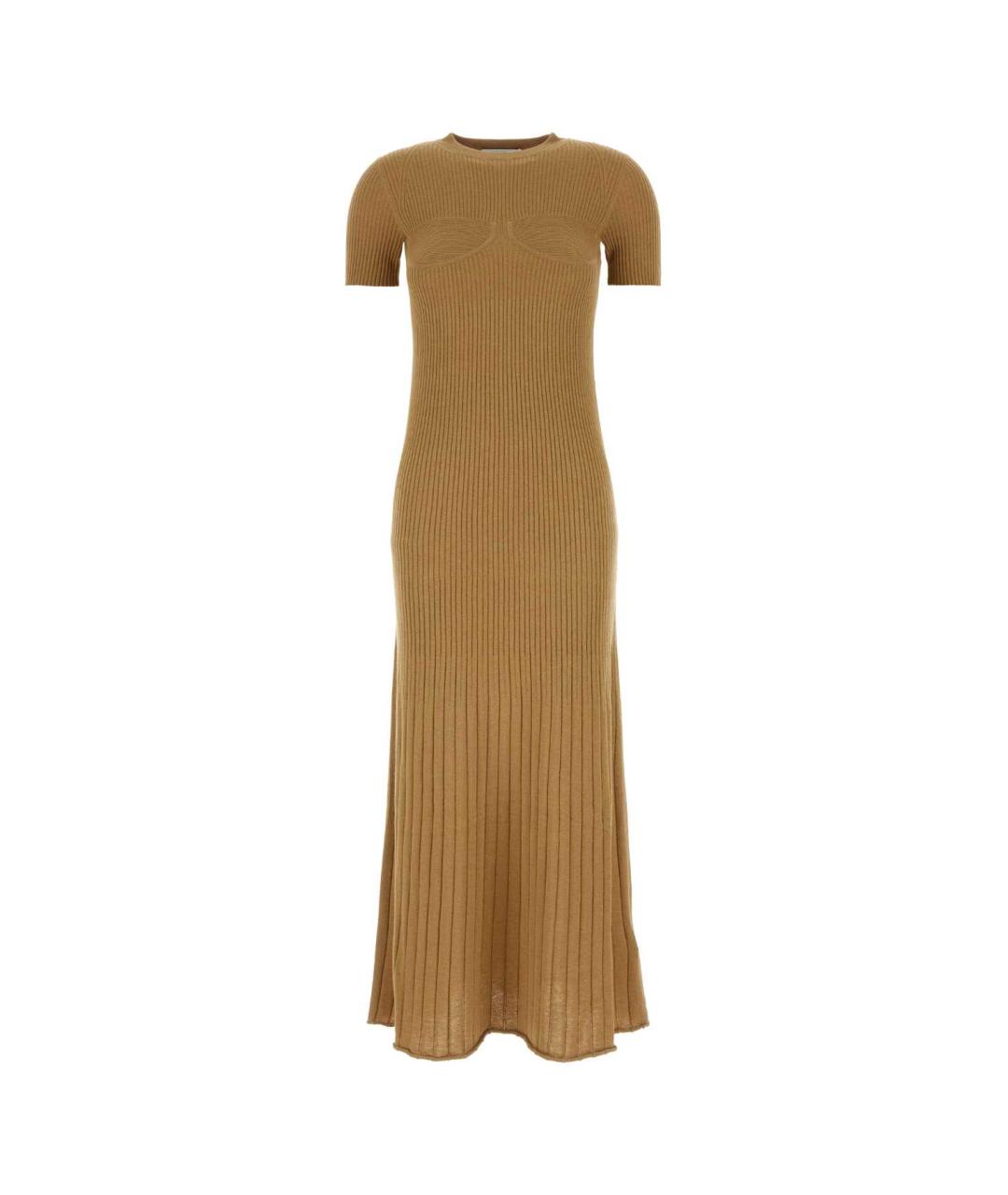 MAX MARA Коричневое кашемировое повседневное платье, фото 1