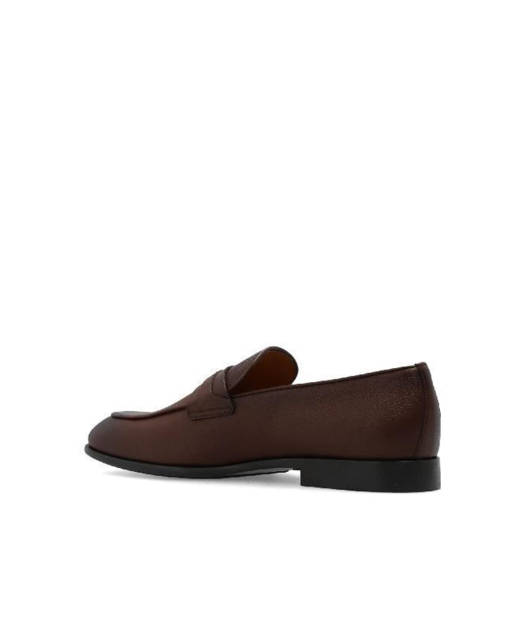 FERRAGAMO Коричневые кожаные лоферы, фото 3