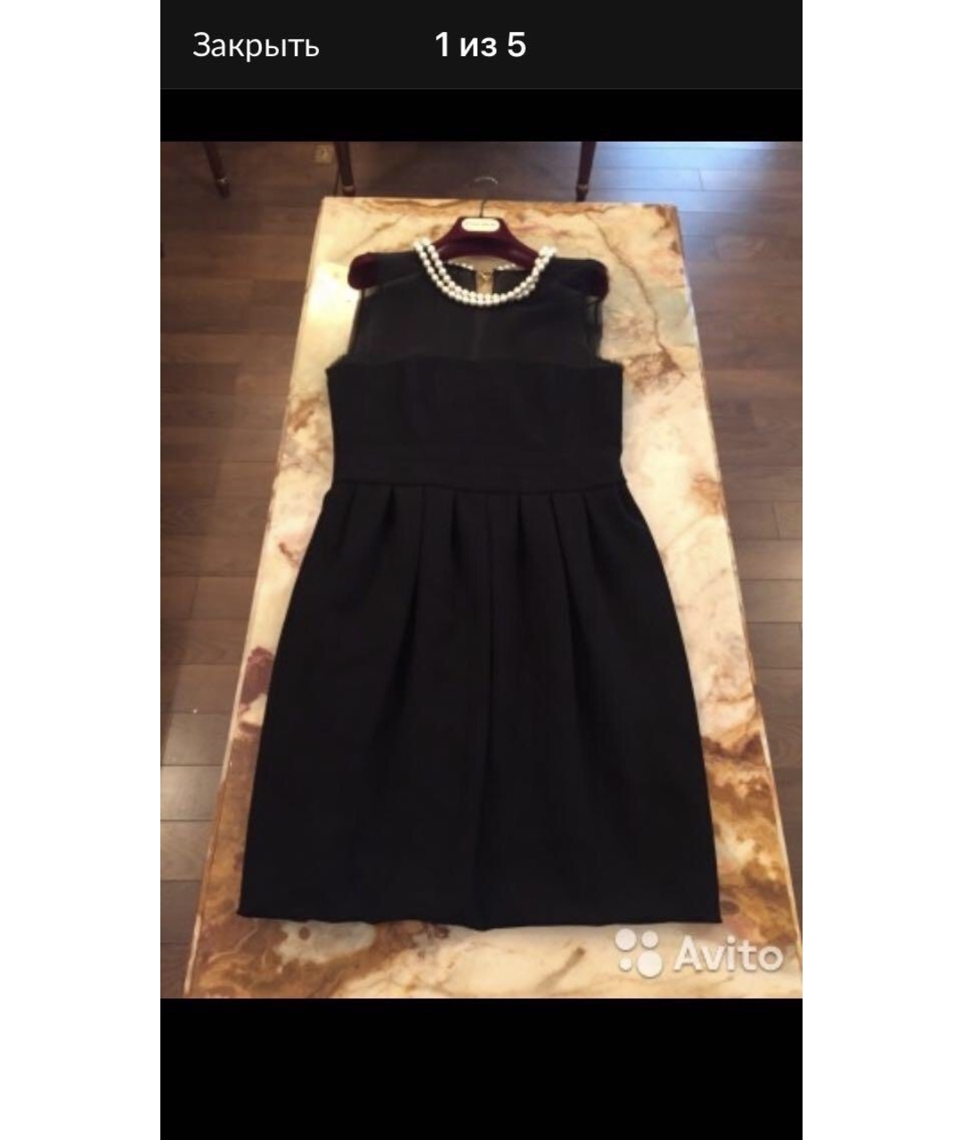 BOUTIQUE MOSCHINO Черное шелковое коктейльное платье, фото 5