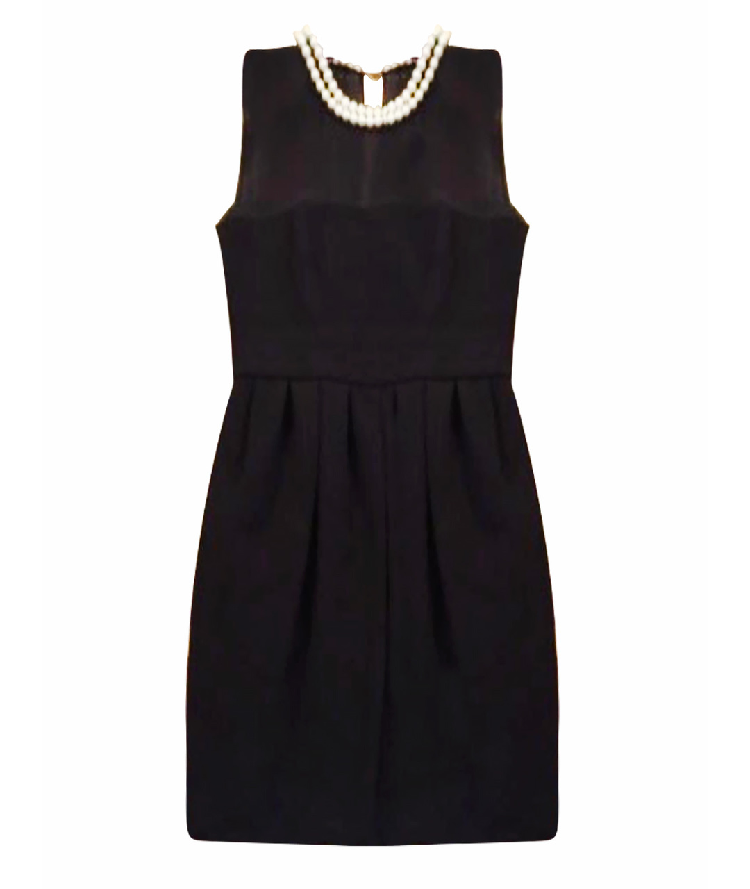BOUTIQUE MOSCHINO Черное шелковое коктейльное платье, фото 1