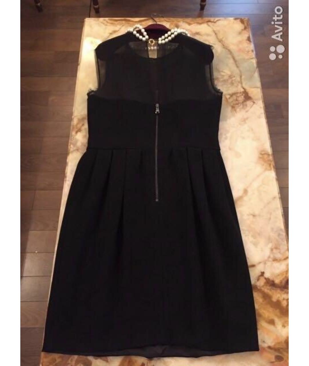BOUTIQUE MOSCHINO Черное шелковое коктейльное платье, фото 3