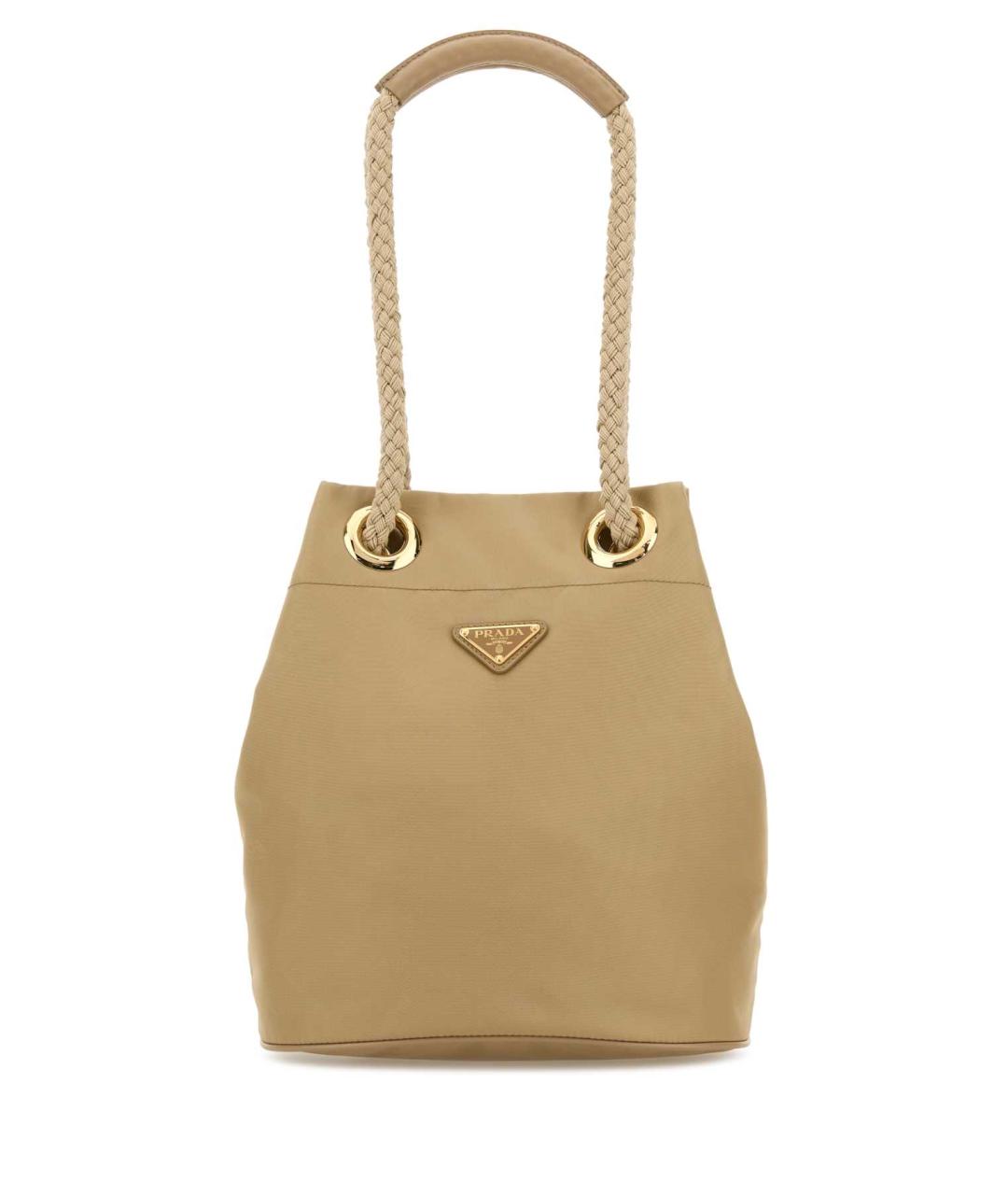 PRADA Бежевая синтетическая сумка тоут, фото 1