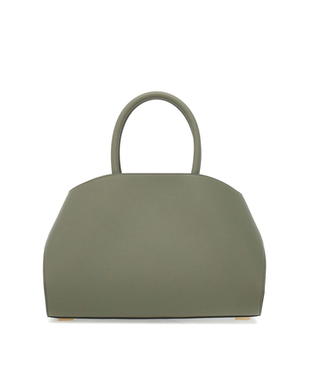 FERRAGAMO Зеленая кожаная сумка тоут, фото 5