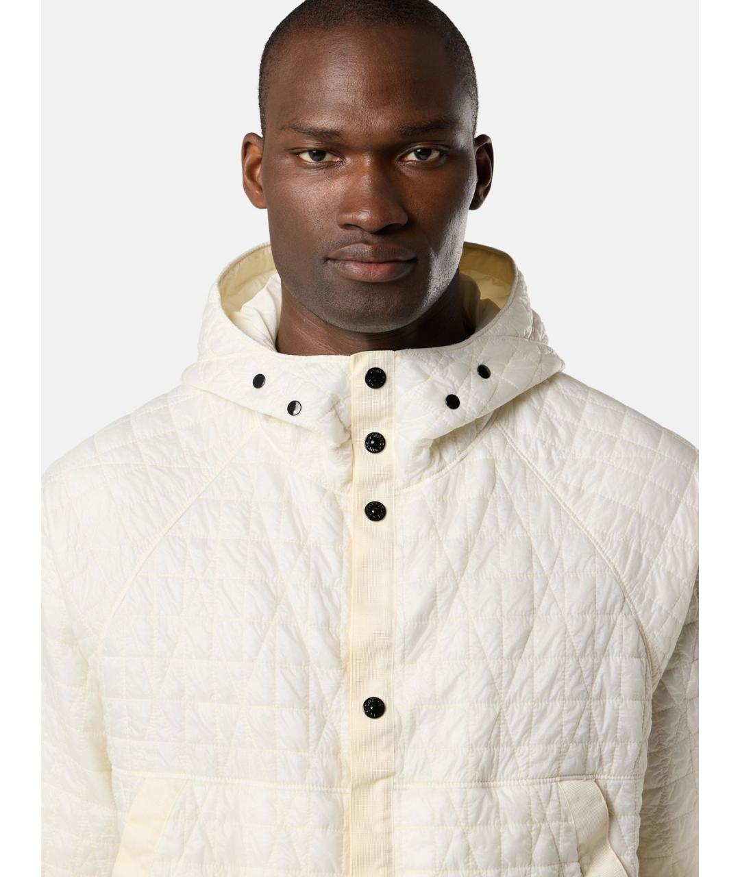 STONE ISLAND Бежевая хлопковая куртка, фото 4
