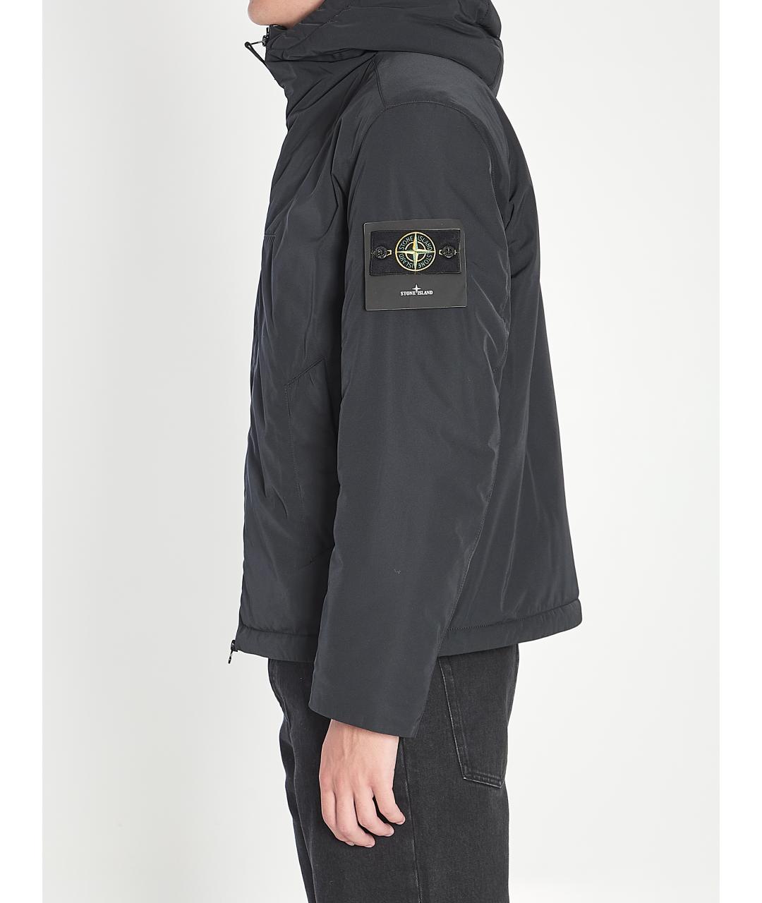 STONE ISLAND Черная полиэстеровая куртка, фото 3