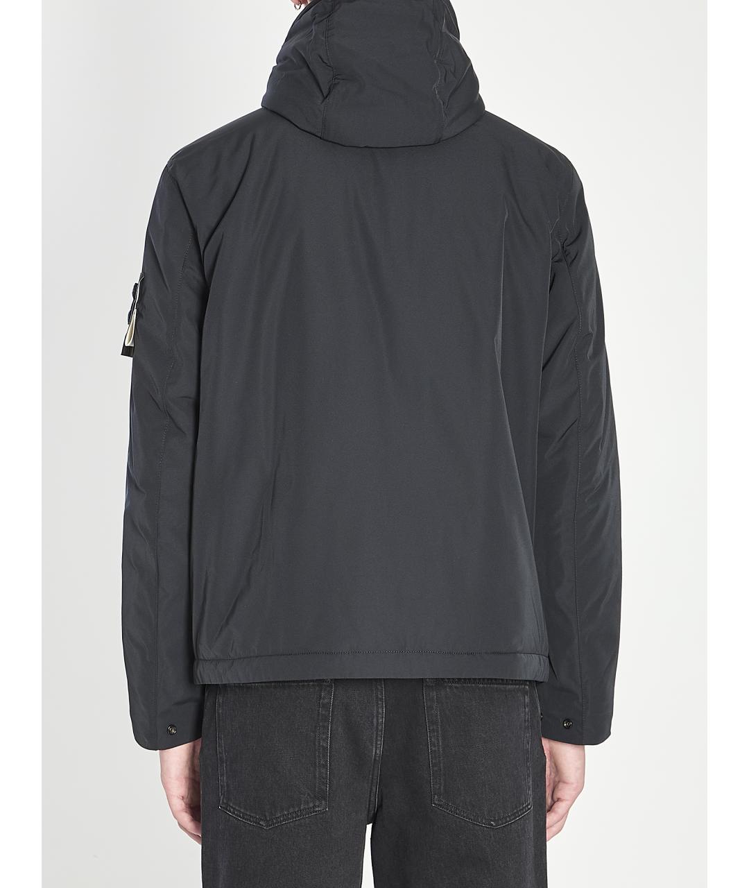 STONE ISLAND Черная полиэстеровая куртка, фото 4