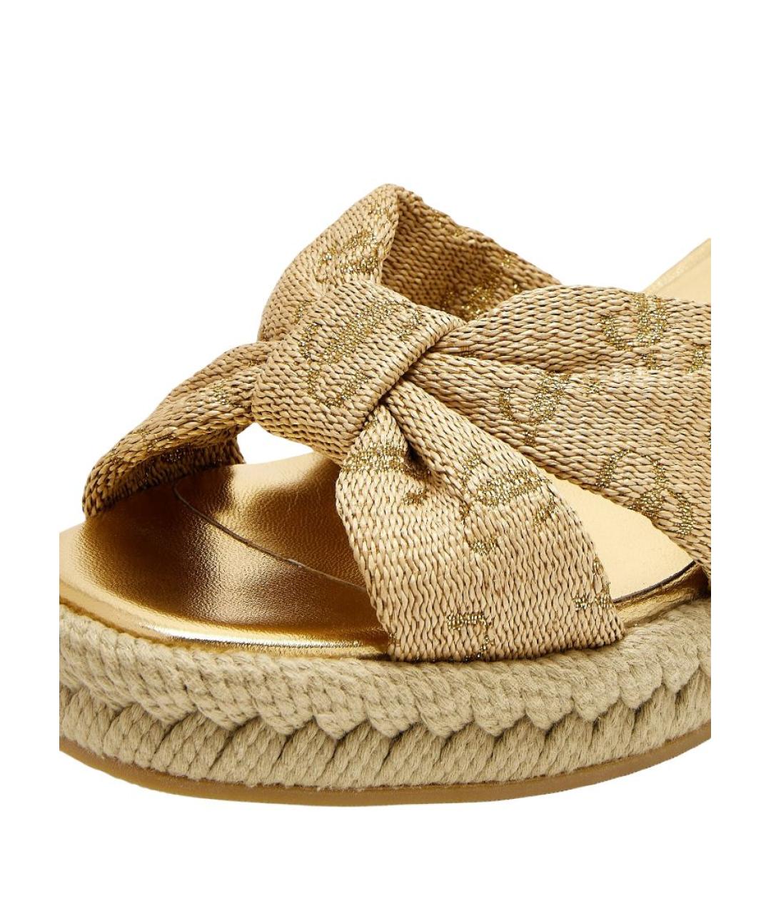 JIMMY CHOO Золотые сандалии, фото 2