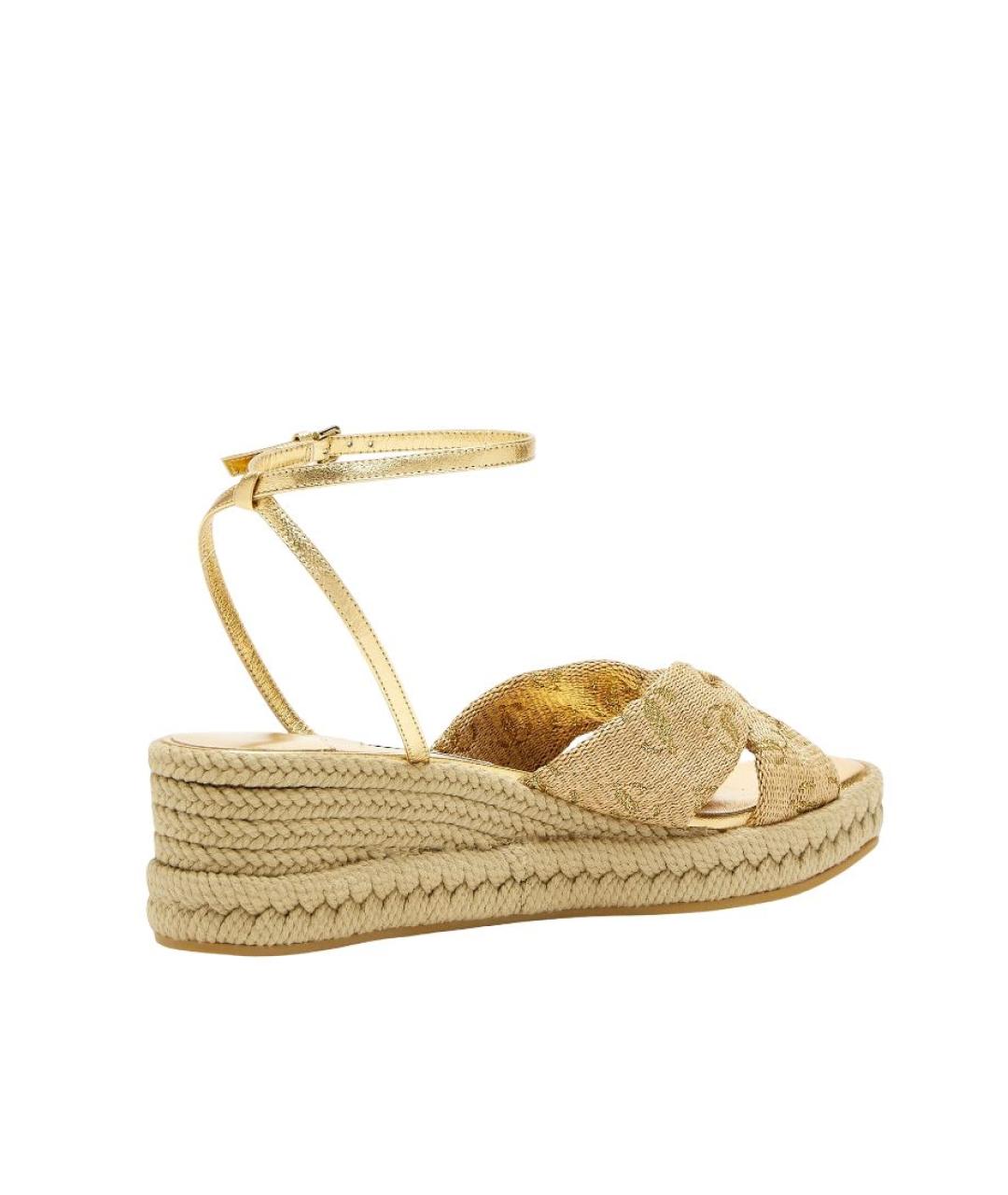 JIMMY CHOO Золотые сандалии, фото 3