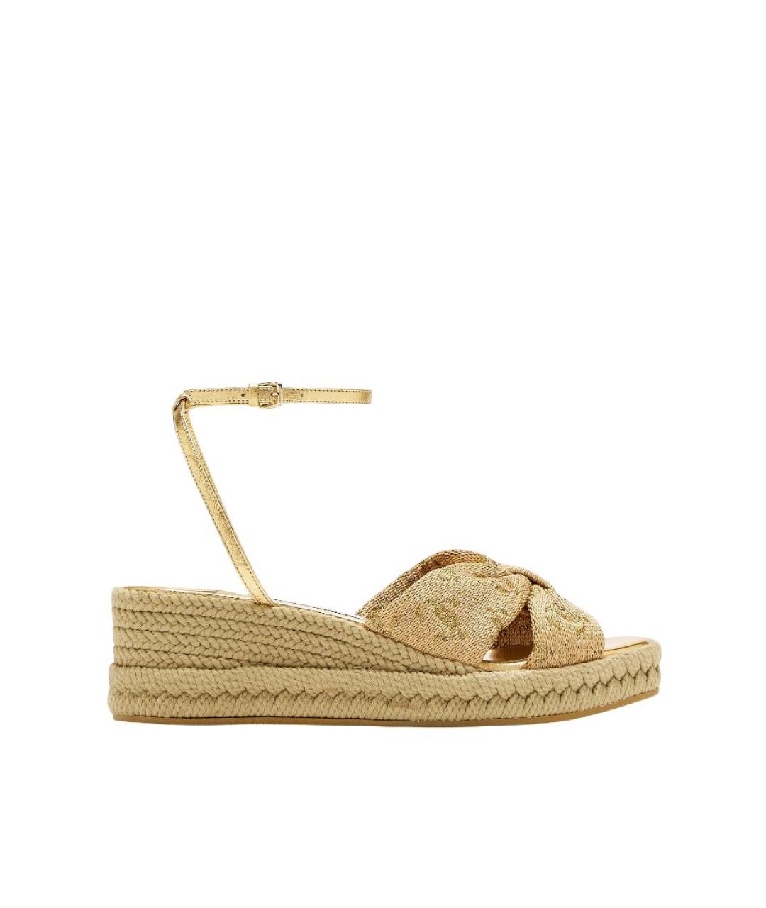 JIMMY CHOO Золотые сандалии, фото 1