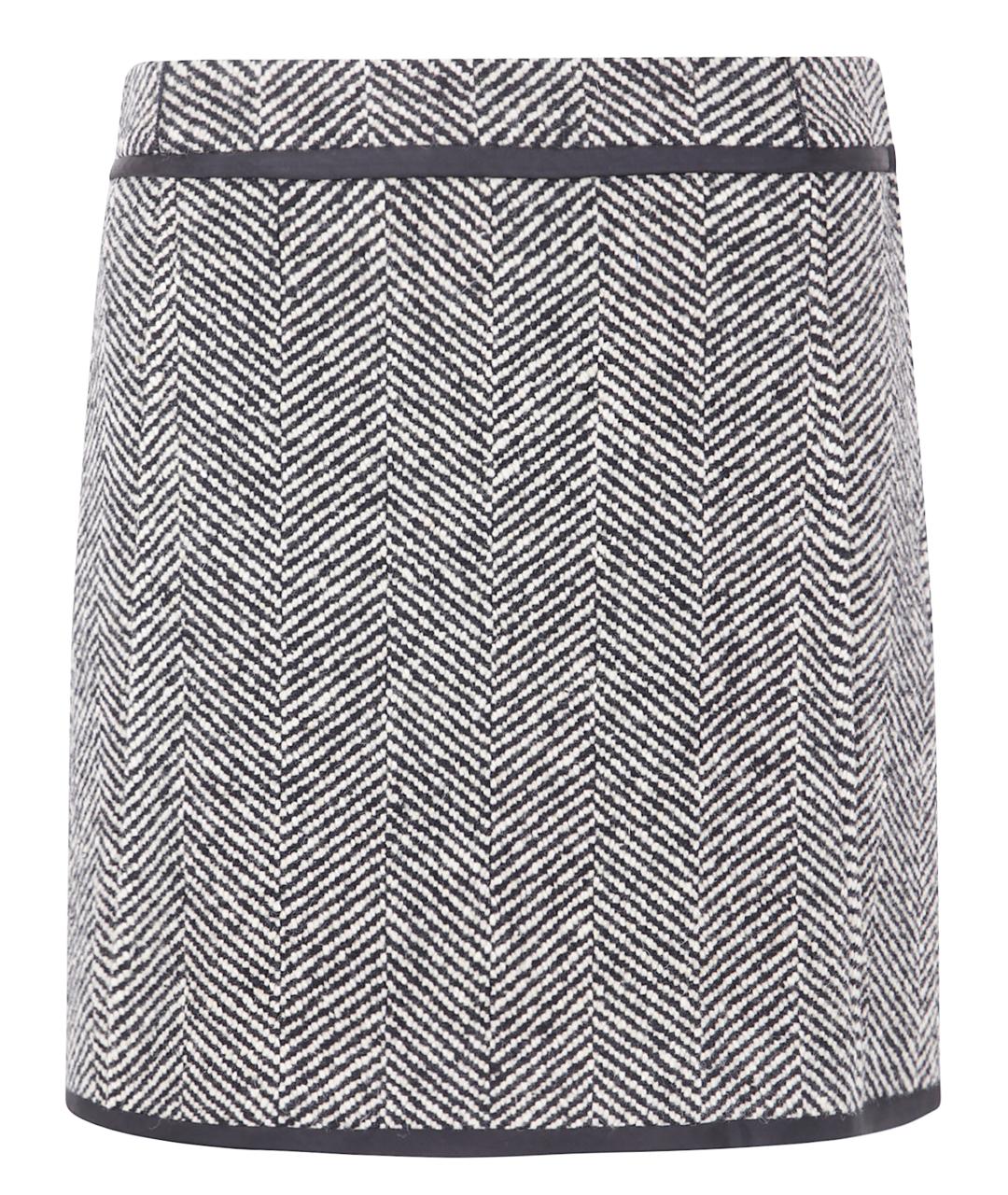 JIL SANDER Серая шерстяная юбка мини, фото 1