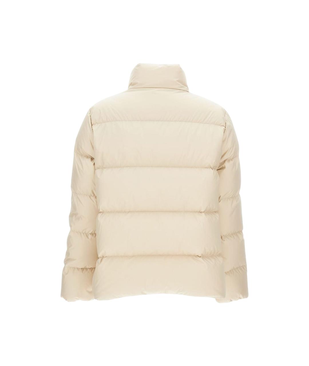 MONCLER Бежевый полиэстеровый пуховик, фото 2