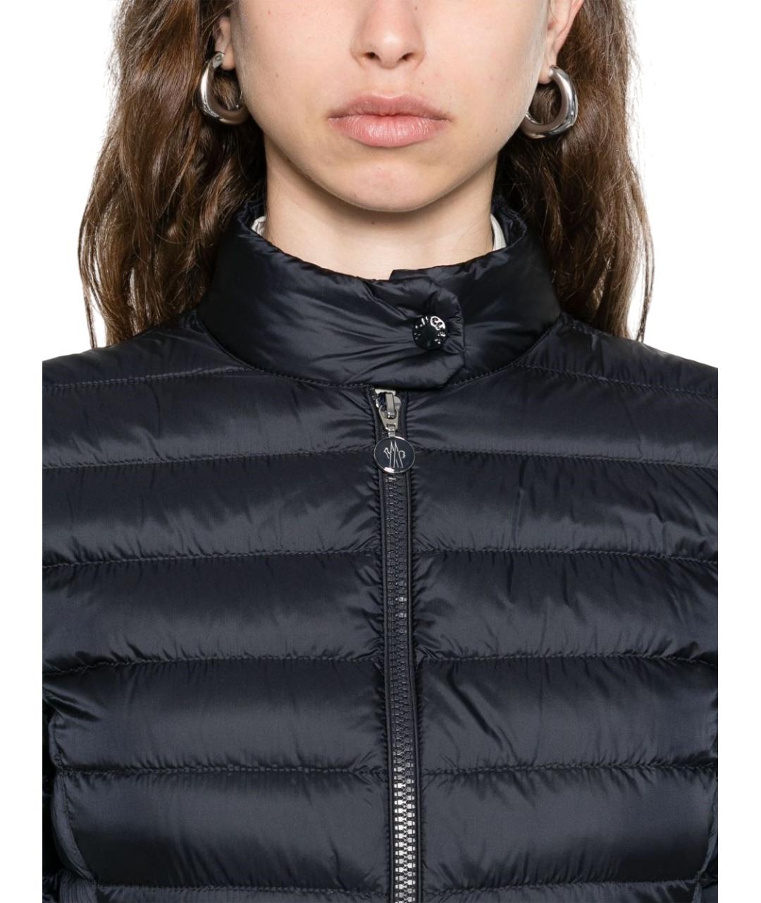 MONCLER Темно-синяя полиамидовая куртка, фото 4