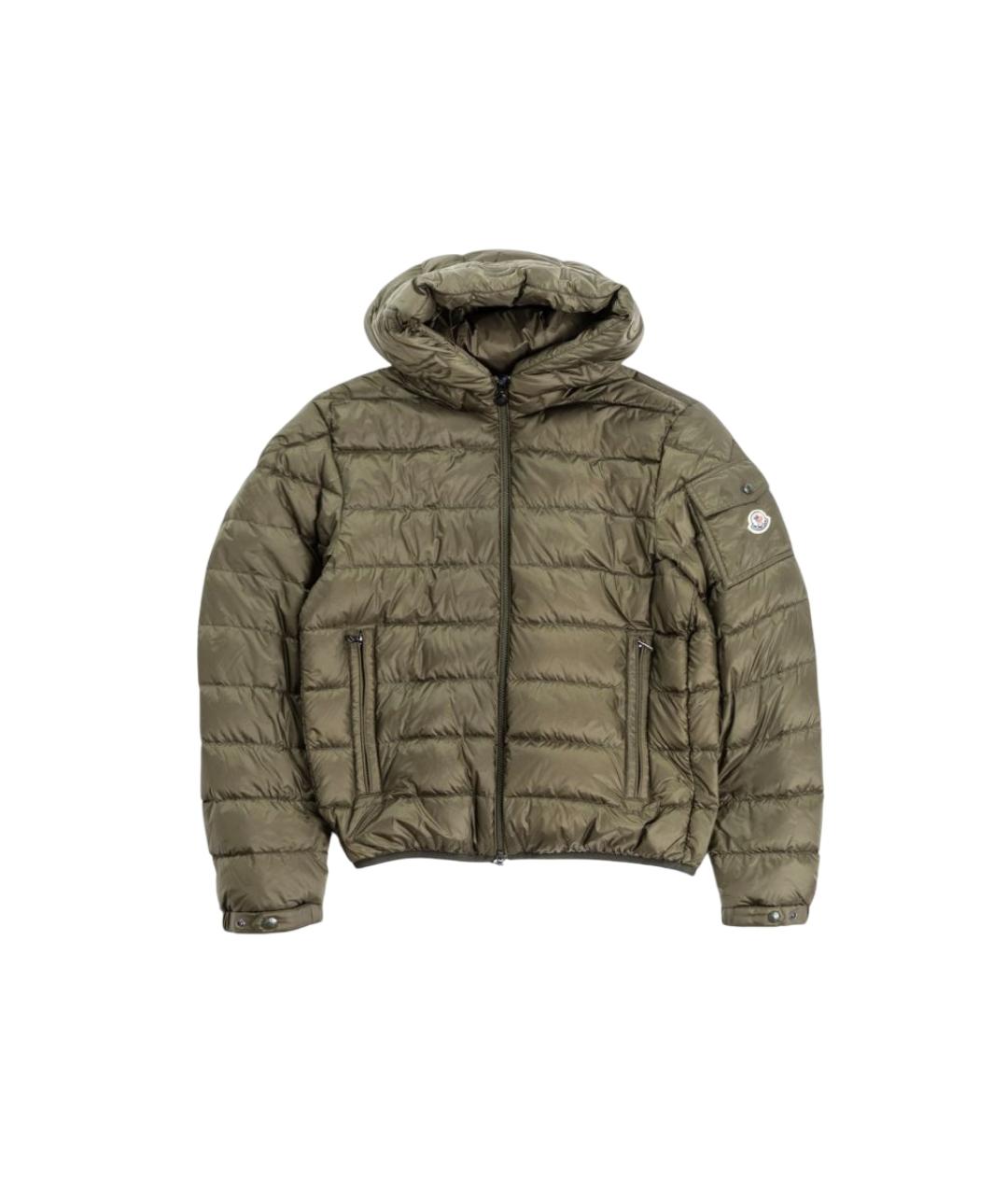 MONCLER Хаки полиамидовая куртка, фото 1